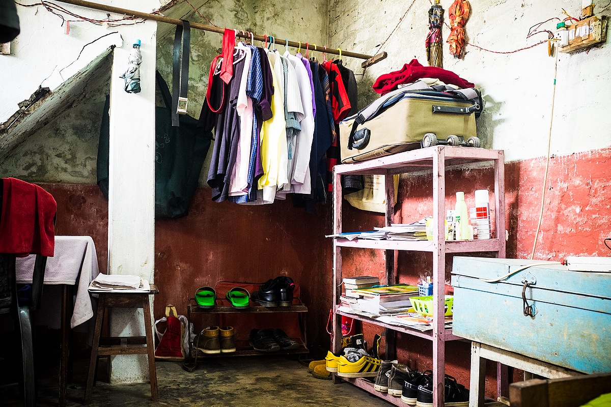 Lunglei, room in student's hostel (Mizoram 2014)